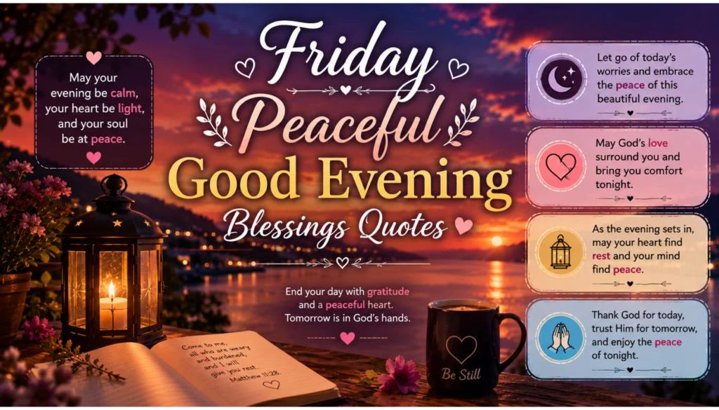 Friday Peaceful Good Evening Blessings Quotes