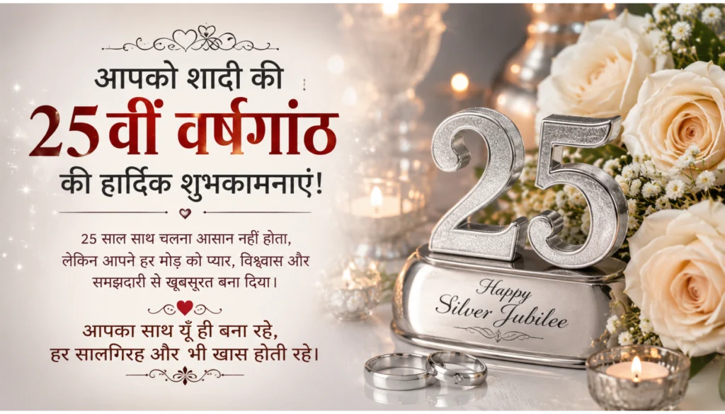 Happy 25th Marriage Anniversary Wishes in Hindi