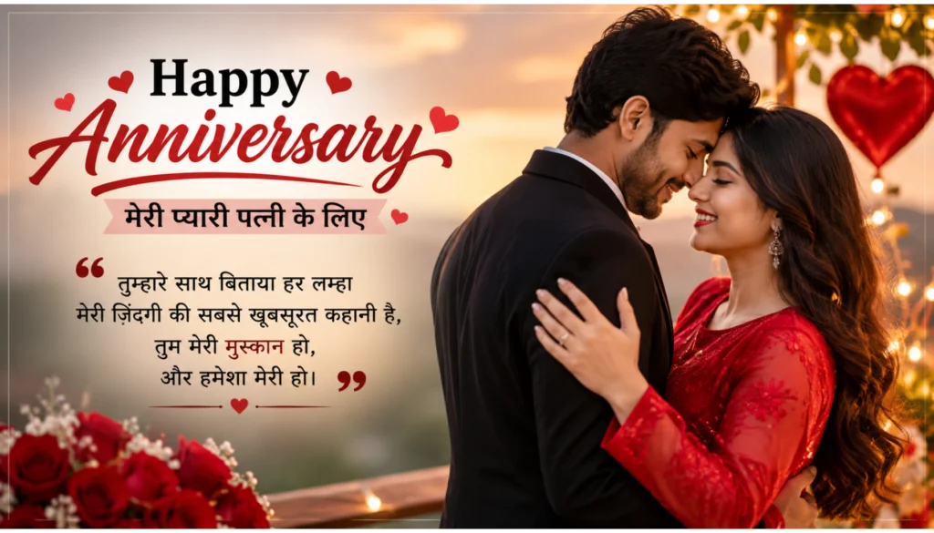 Happy Anniversary Wishes in Hindi for Wife