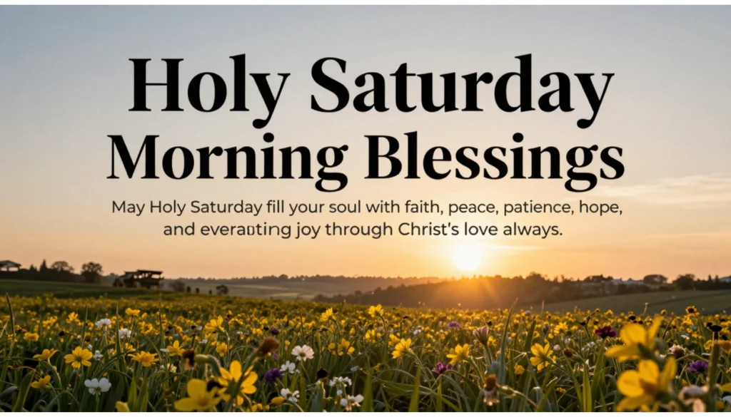 Holy Saturday Morning Blessings