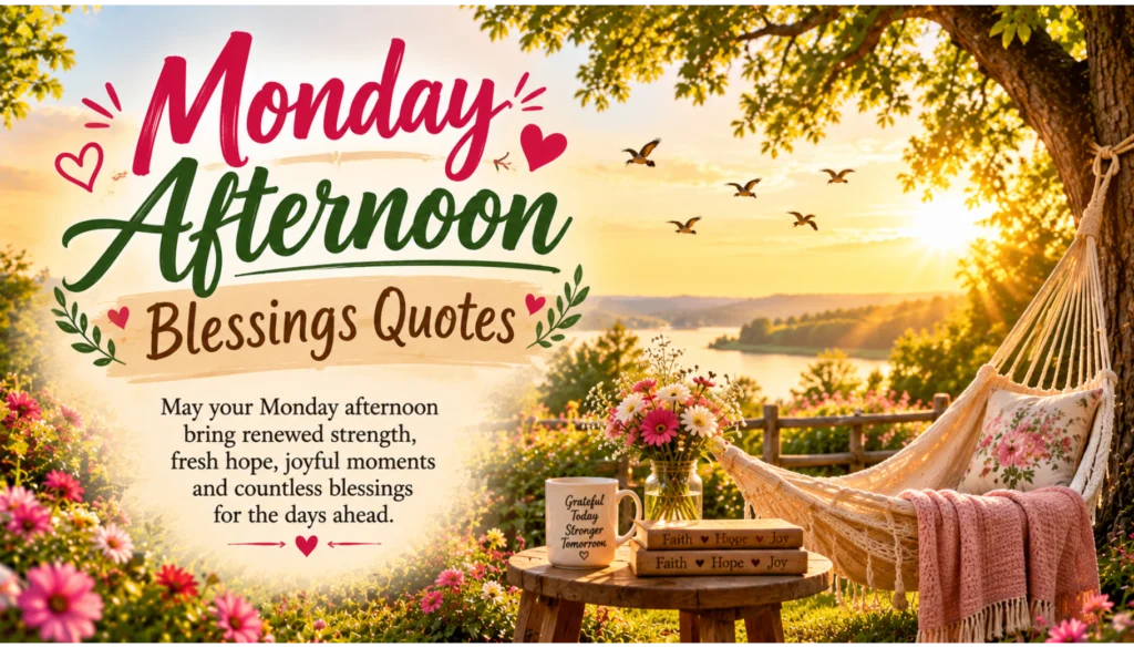 Monday Afternoon Blessings Quotes
