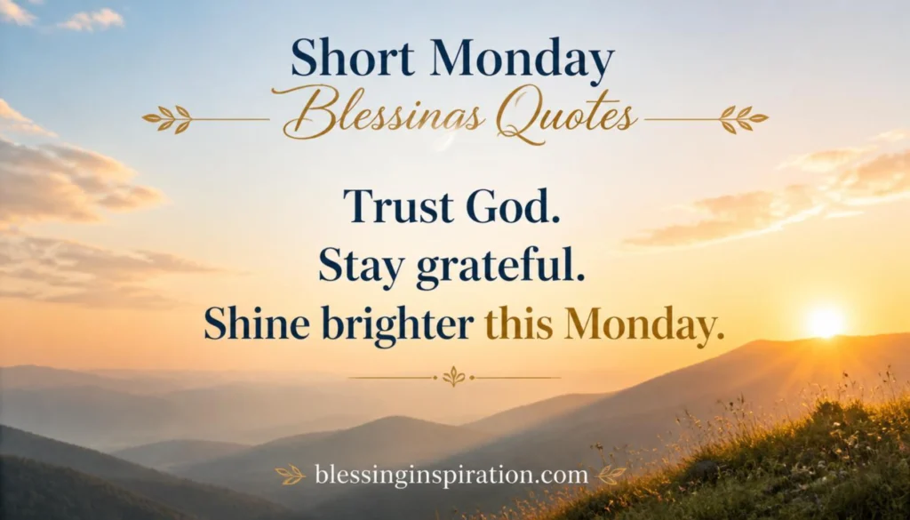 Short Monday Blessings Quotes