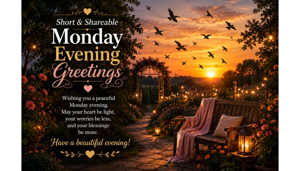 Short & Shareable Monday Evening Greetings