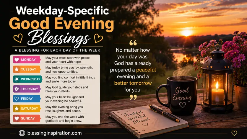 Weekday-Specific Good Evening Blessings