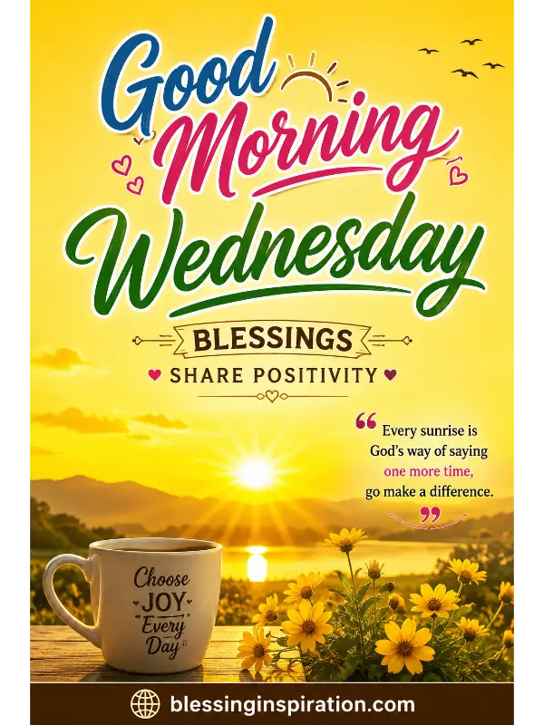 Beautiful Good Morning Wednesday Blessings