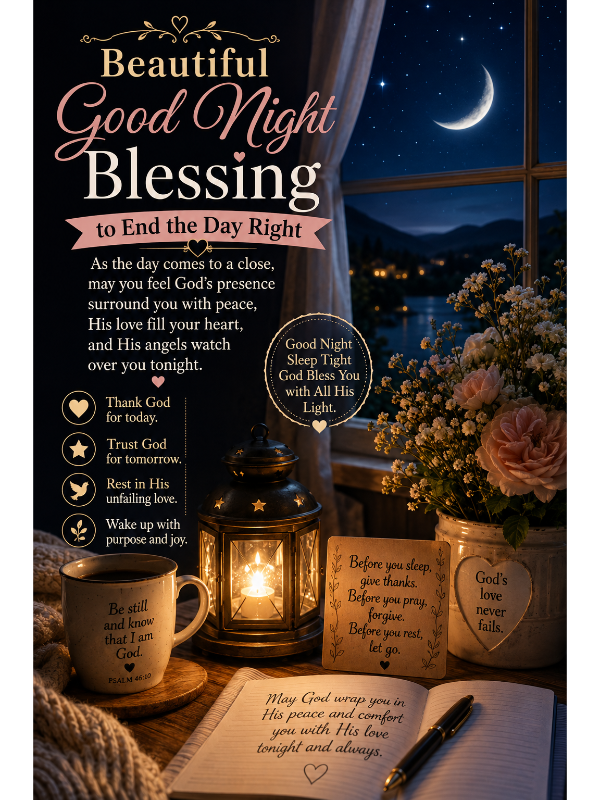 Beautiful Good Night Blessing to End the Day Right