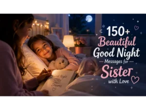 Beautiful Good Night Messages for Sister