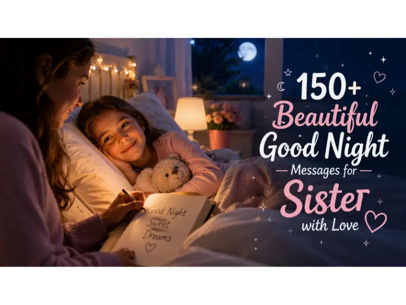 Beautiful Good Night Messages for Sister