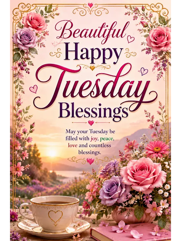 Beautiful Happy Tuesday Blessings