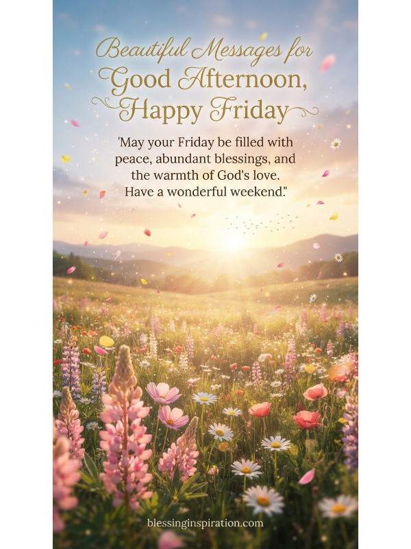 Beautiful Messages for Good Afternoon, Happy Friday
