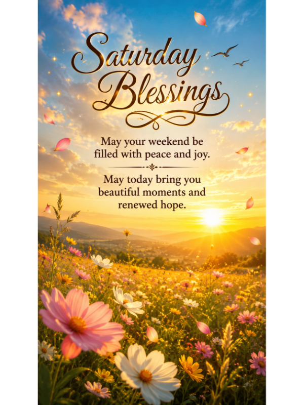 Beautiful Saturday Blessings for the Weekend