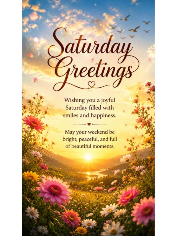 Best Saturday Greetings and Wishes for a Joyful Weekend