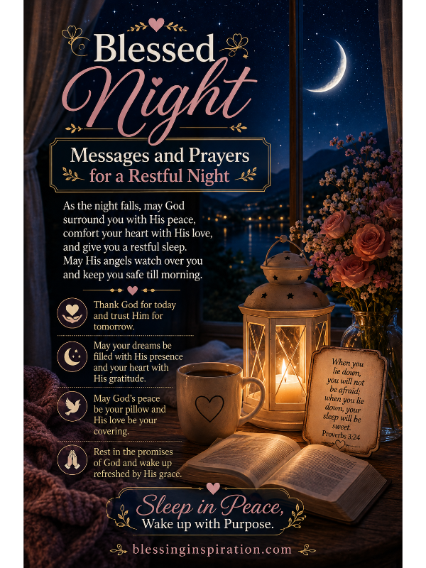 Blessed Night Messages and Prayers for a Restful Night