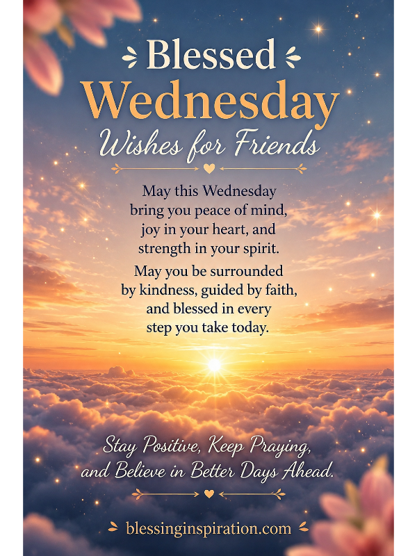 Blessed Wednesday Wishes for Friends
