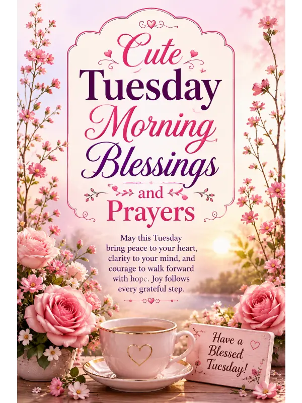 Cute Tuesday Morning Blessings and Prayers
