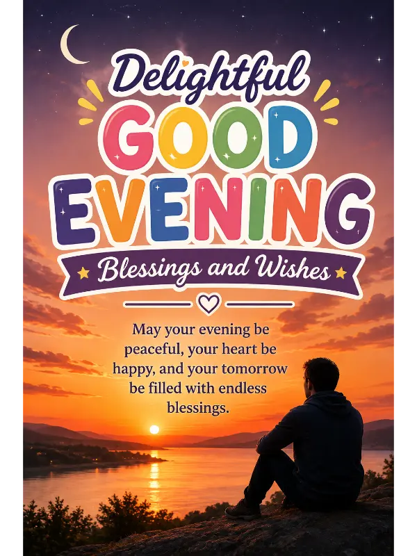 Delightful Good Evening Blessings and Wishes

