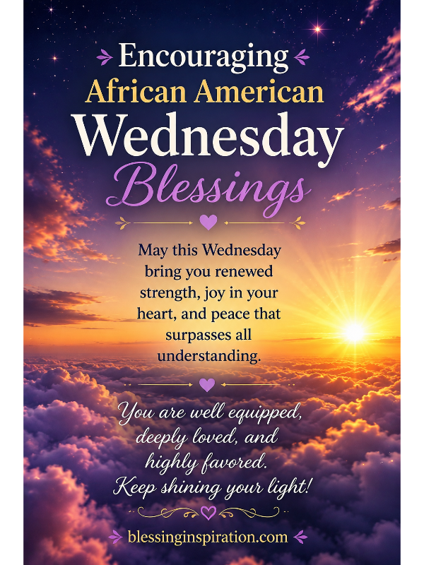 Encouraging African American Wednesday Blessings