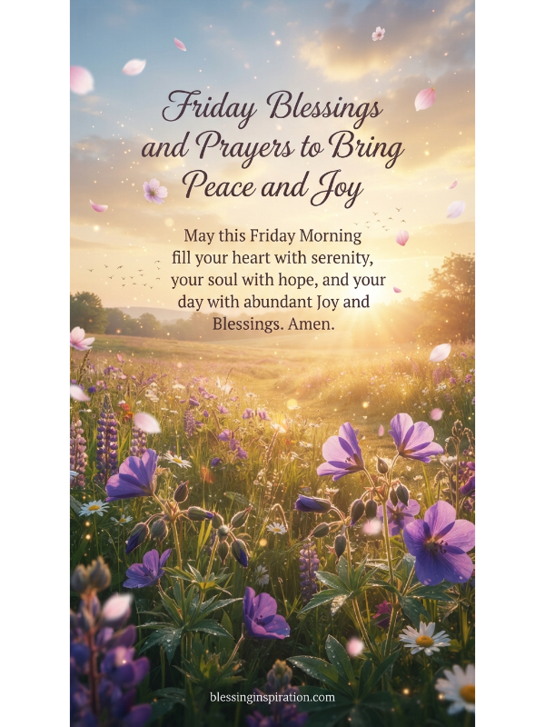 Friday Blessings and Prayers to Bring Peace and Joy