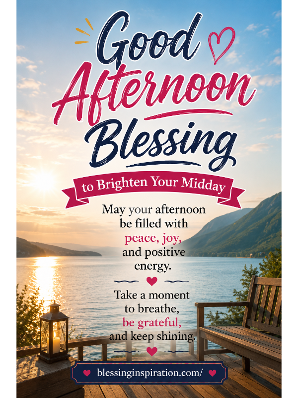 Good Afternoon Blessing to Brighten Your Midday
