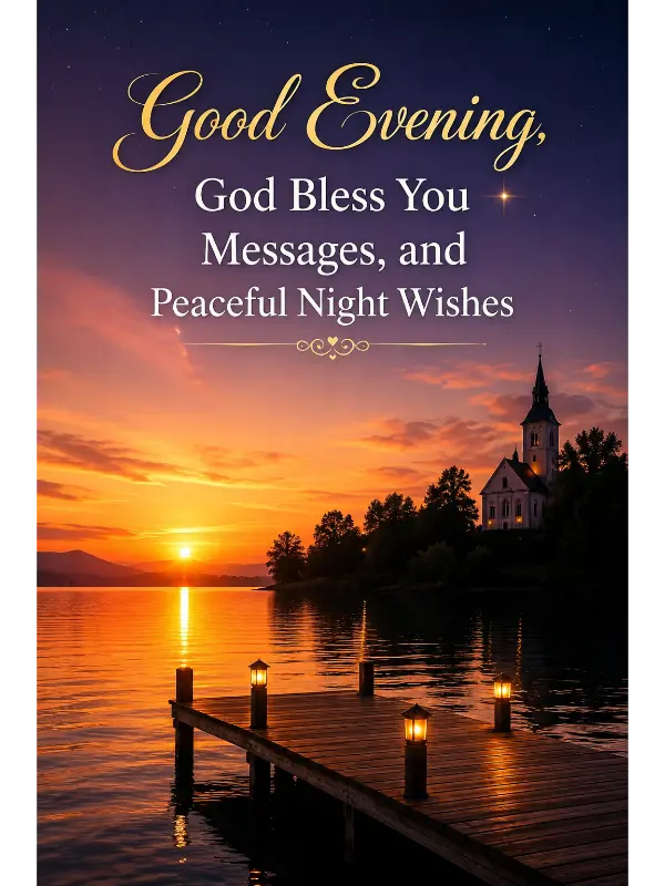 Good Evening, God Bless You Messages, and Peaceful Night Wishes
