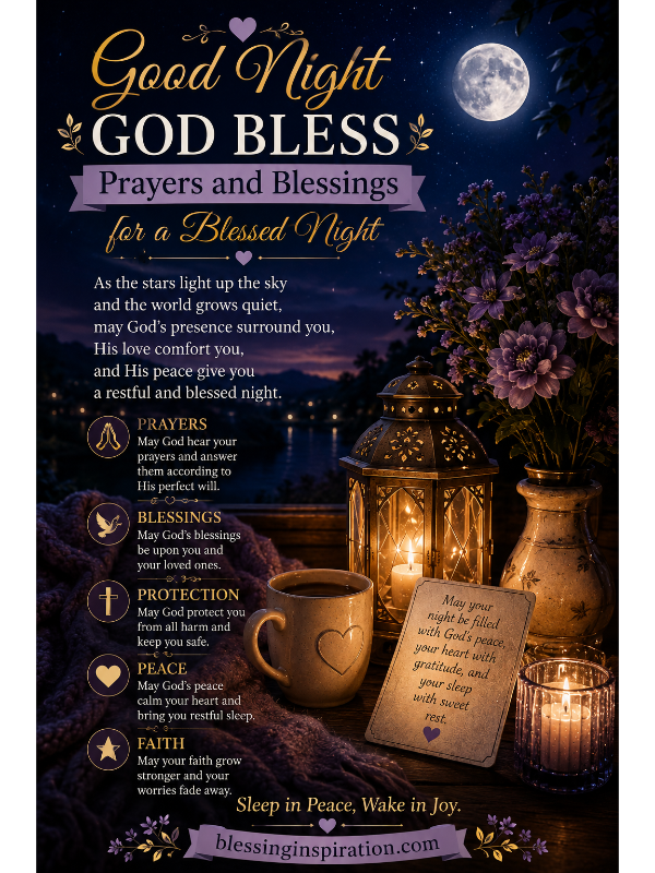 Good Night God Bless Prayers and Blessings for a Blessed Night