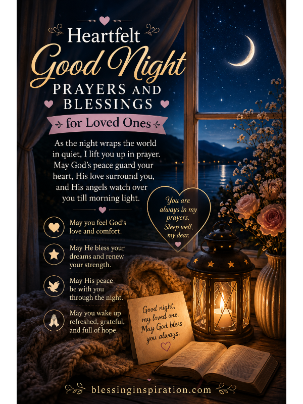 Heartfelt Good Night Prayers and Blessings for Loved Ones