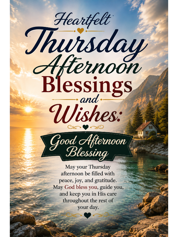 Heartfelt Thursday Afternoon Blessings and Wishes Good Afternoon Blessing

