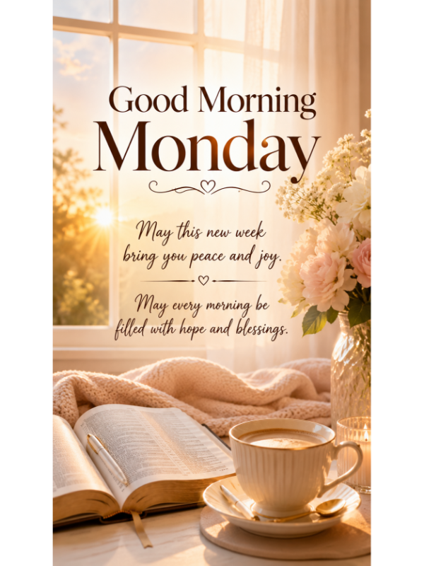 Heartfelt Wishes For Good Morning Monday New Week