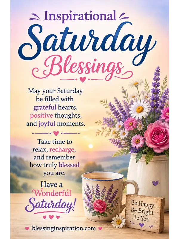 Inspirational Saturday Blessings