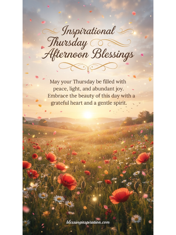 Inspirational Thursday Afternoon Blessings