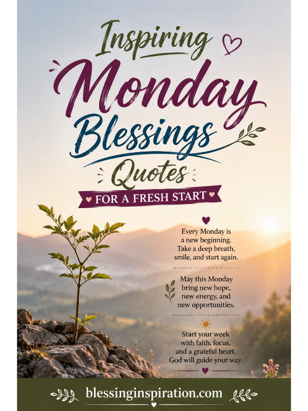Inspiring Monday Blessings Quotes for a Fresh Start
