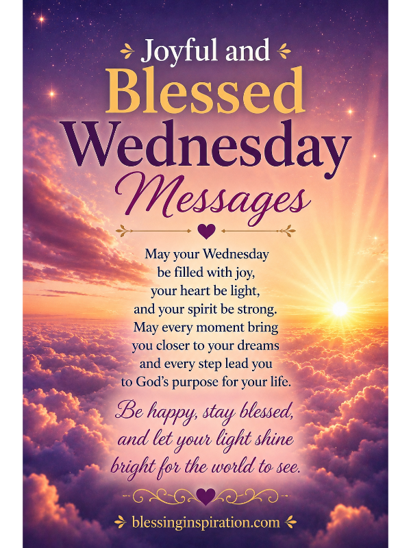 Joyful and Blessed Wednesday Messages
