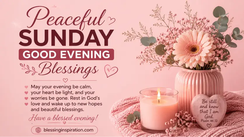 Peaceful Sunday Good Evening Blessings