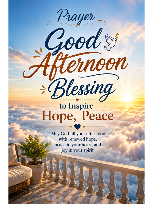 Prayer Good Afternoon Blessing to Inspire Hope, Peace
