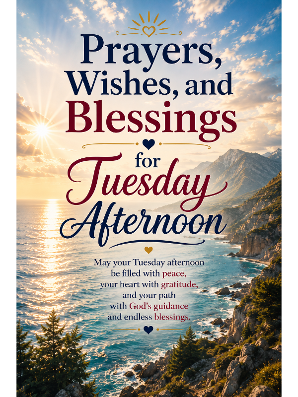Prayers, Wishes, and Blessings for Tuesday Afternoon
