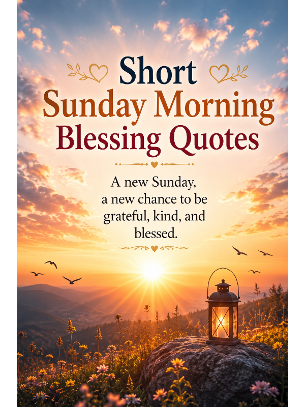 Short Sunday Morning Blessing Quotes
