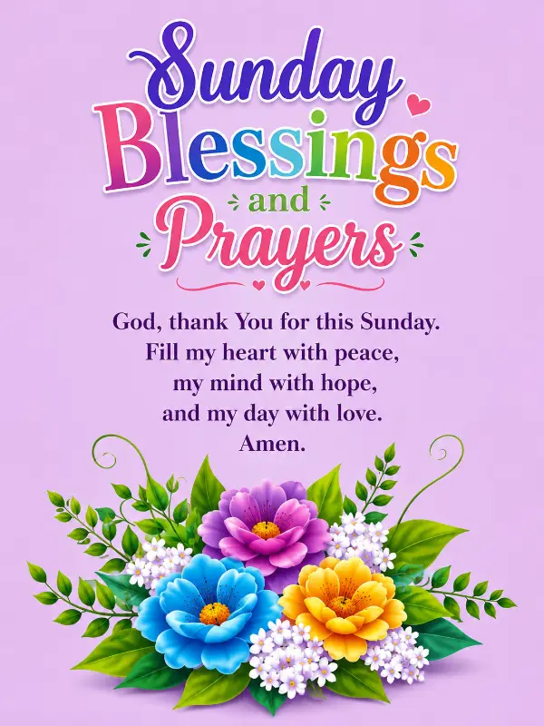 Sunday Blessings and Prayers