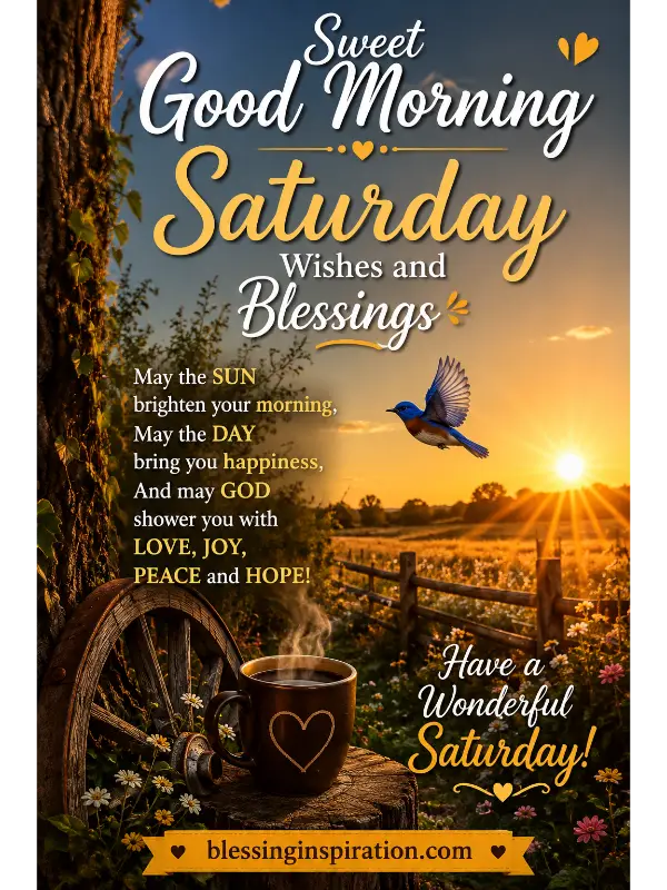 Sweet Good Morning Saturday Wishes