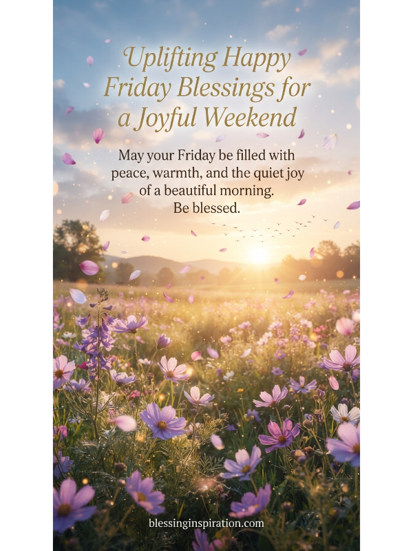 Uplifting Happy Friday Blessings for a Joyful Weekend