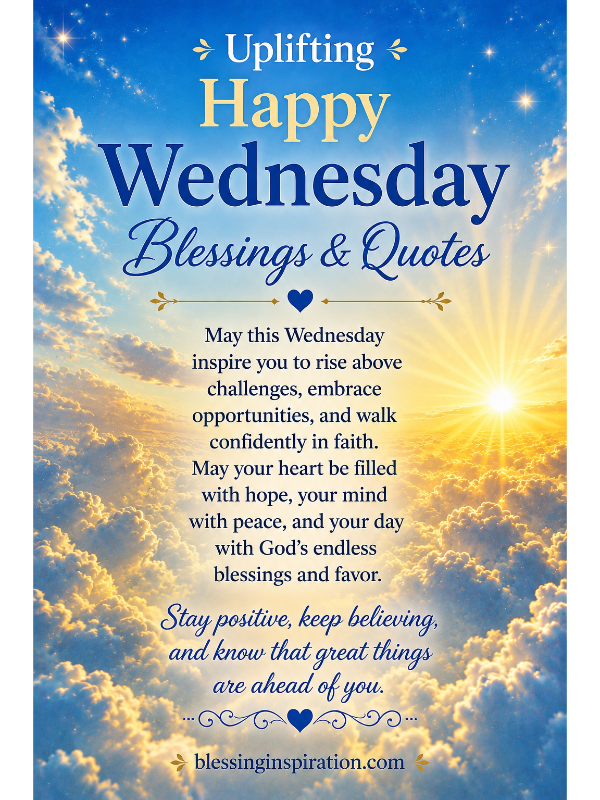 Uplifting Happy Wednesday Blessings & Quotes
