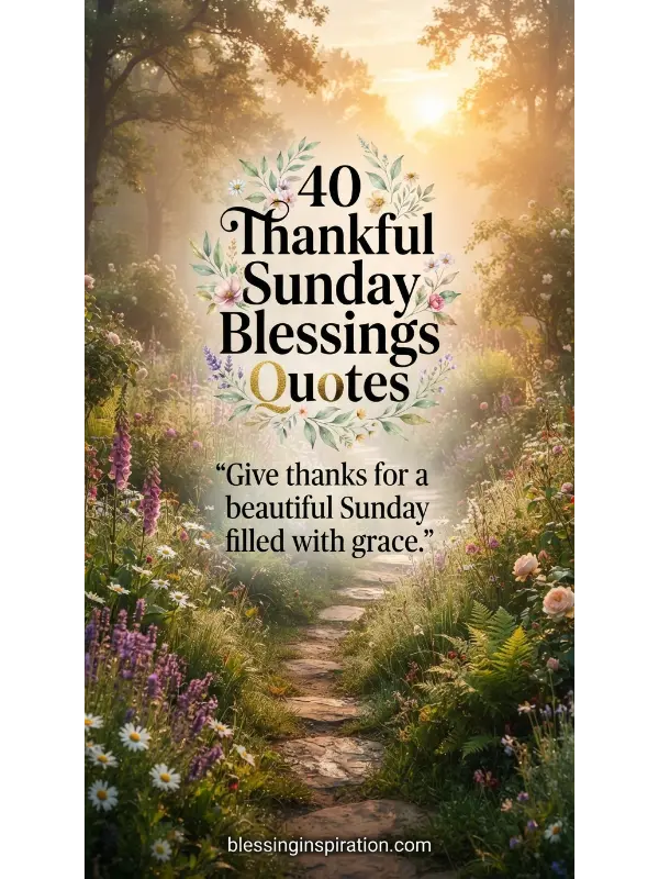 40 Thankful Sunday Blessings Quotes