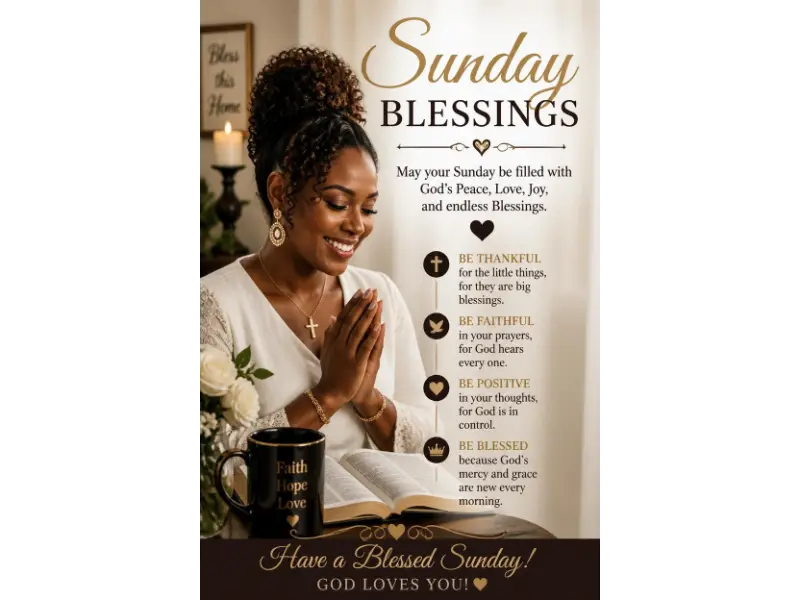 African American Sunday Blessings Images and Quotes