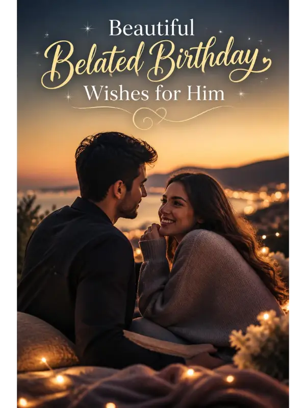 Beautiful Belated Birthday Wishes for Him
