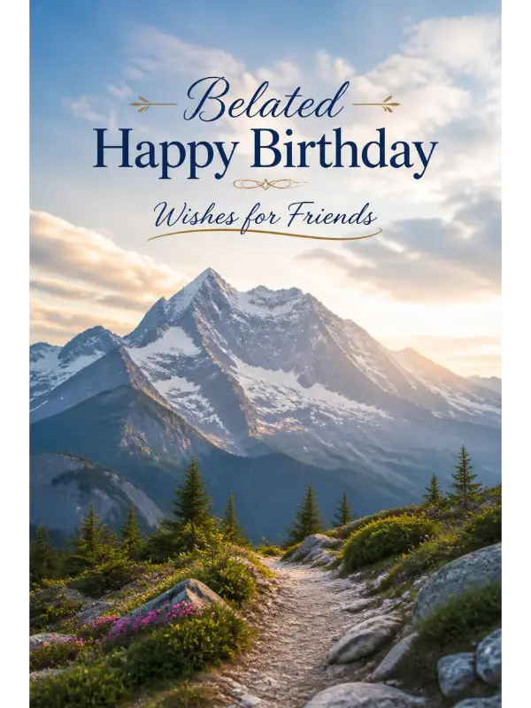 Belated Happy Birthday Wishes for Friends