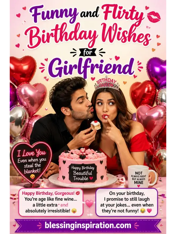 Funny and Flirty Birthday Wishes for Girlfriend
