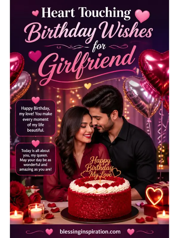 Heart Touching Birthday Wishes for Girlfriend