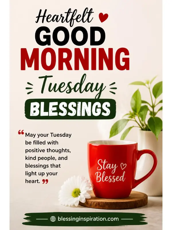 Heartfelt Good Morning Tuesday Blessings