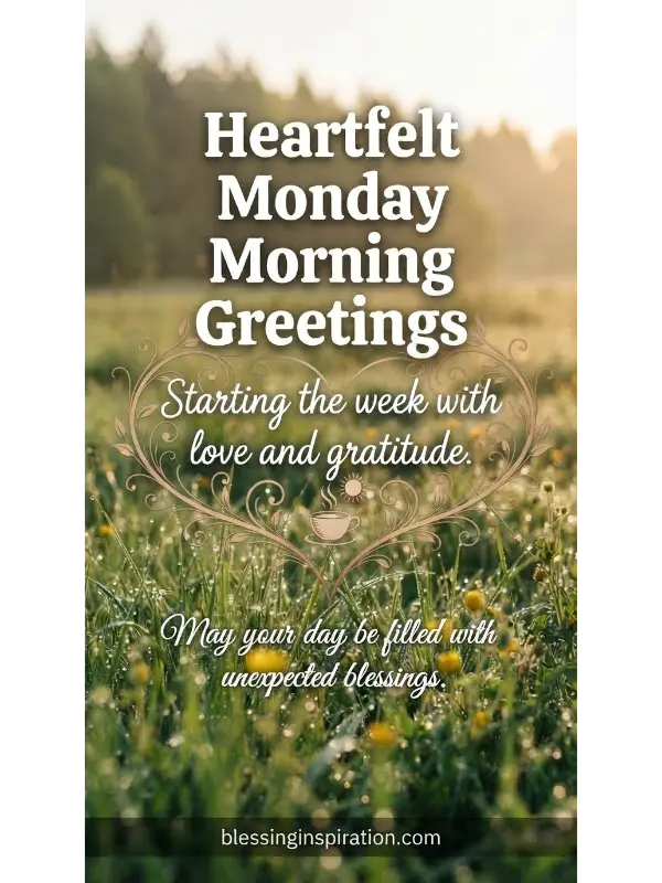 Heartfelt Monday Morning Greetings