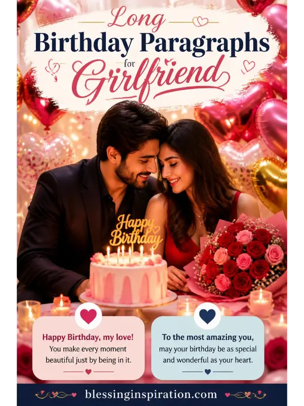 Long Birthday Paragraphs for Girlfriend