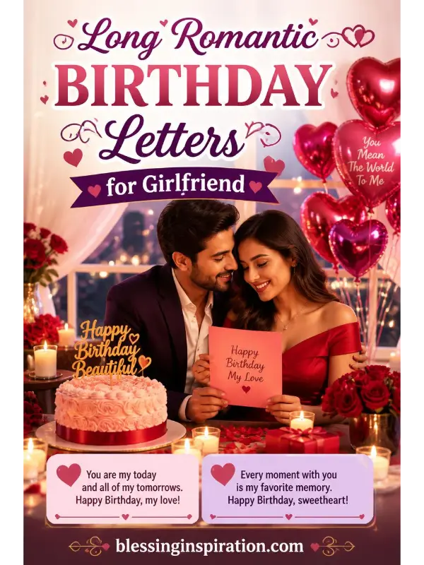 Long Romantic Birthday Letters for Girlfriend